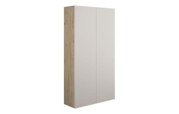 Eden 600mm Slim 2 Door Storage Unit - Matt Dove Grey (Oak Cab)